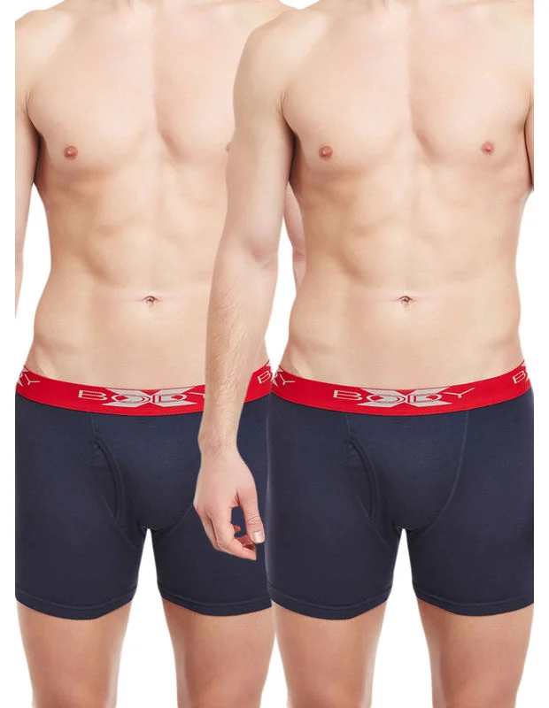 Organic men's trunks for an eco - conscious optionBody X Solid Trunks-Pack of 2-BX18T-Navy Organic men's trunks for an eco - conscious optionBody X Solid Trunks-Pack of 2-BX18T-Navy