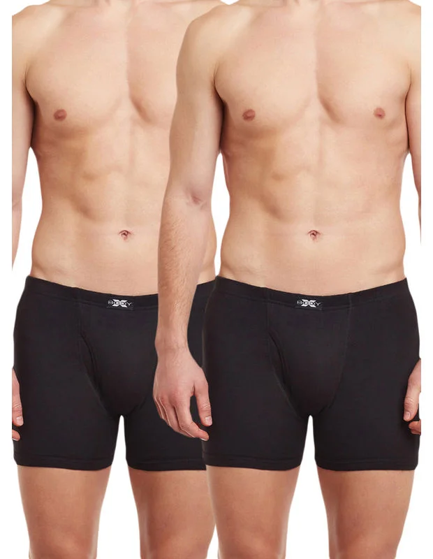 Slim - cut men's trunks for a modern styleBody X Solid Trunks-Pack of 2-BX19T-Black Slim - cut men's trunks for a modern styleBody X Solid Trunks-Pack of 2-BX19T-Black