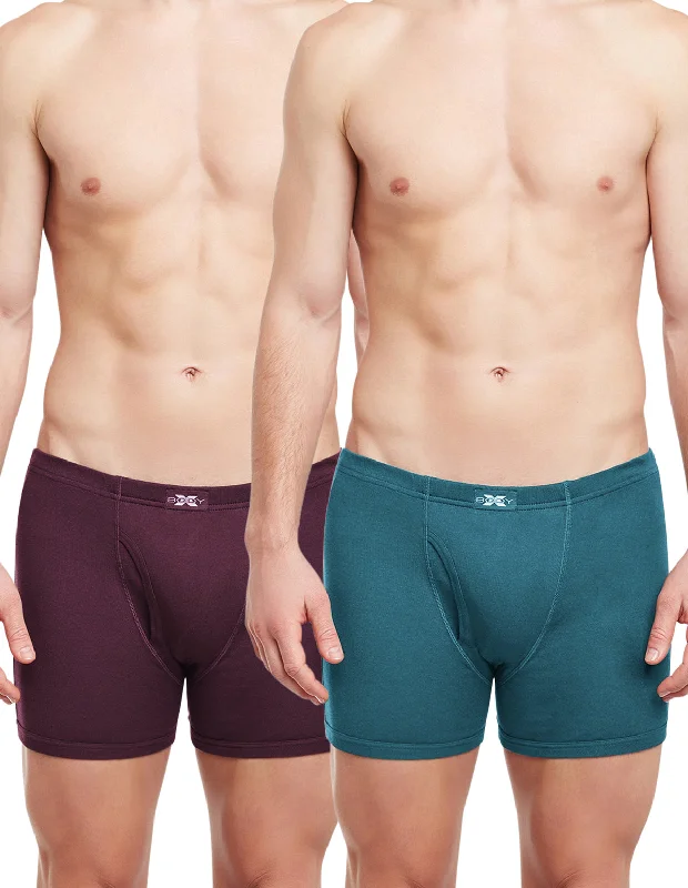 Mesh - back men's trunks for ventilationBody X Solid Trunks-Pack of 2-BX19T-BurgundyTeal Mesh - back men's trunks for ventilationBody X Solid Trunks-Pack of 2-BX19T-BurgundyTeal