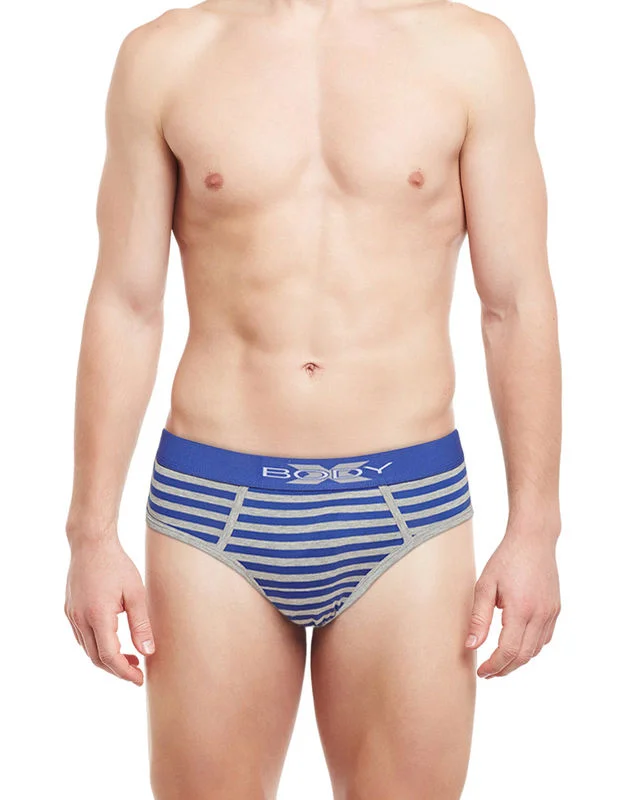 Men's briefs with a double - layer pouch for extra protectionBody X Striped Briefs-BX03B Royal Blue Men's briefs with a double - layer pouch for extra protectionBody X Striped Briefs-BX03B Royal Blue
