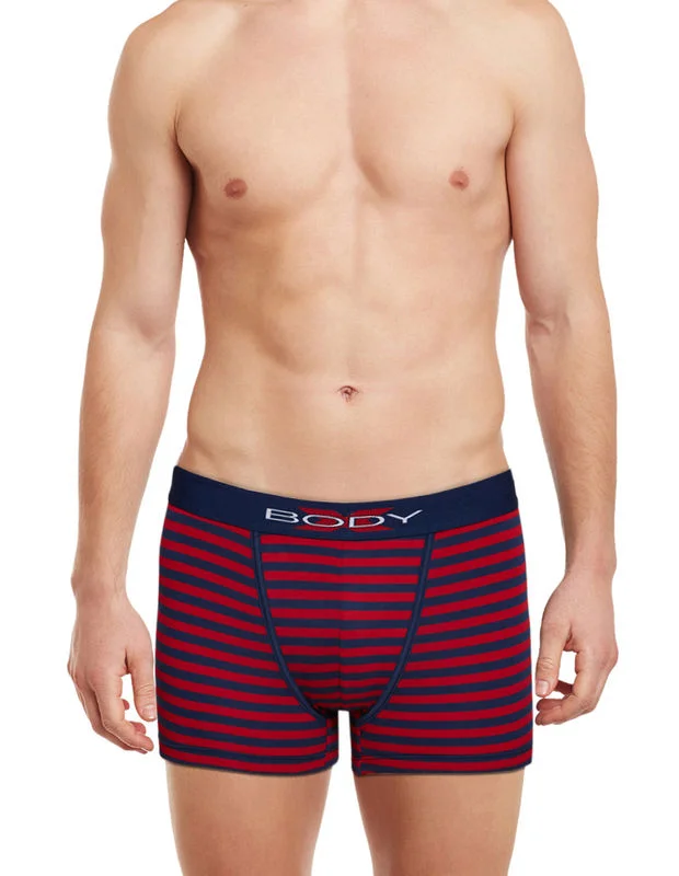 Athletic - grade men's trunks for sportsBody X Striped Trunks-BX03T Navy