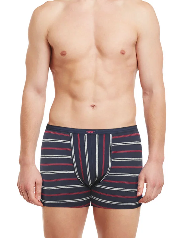 Soft - touch men's trunks for a gentle feelBody X Striped Trunks-BX09T-Navy Stripe