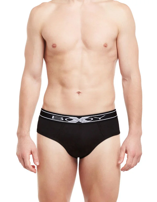 Cotton - blend men's briefs for added stretchBodyX Men Briefs BX10A-B-BLACK