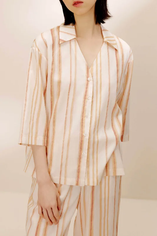 Long - length men's robes for full - body coverageBox Fit Pajama Top