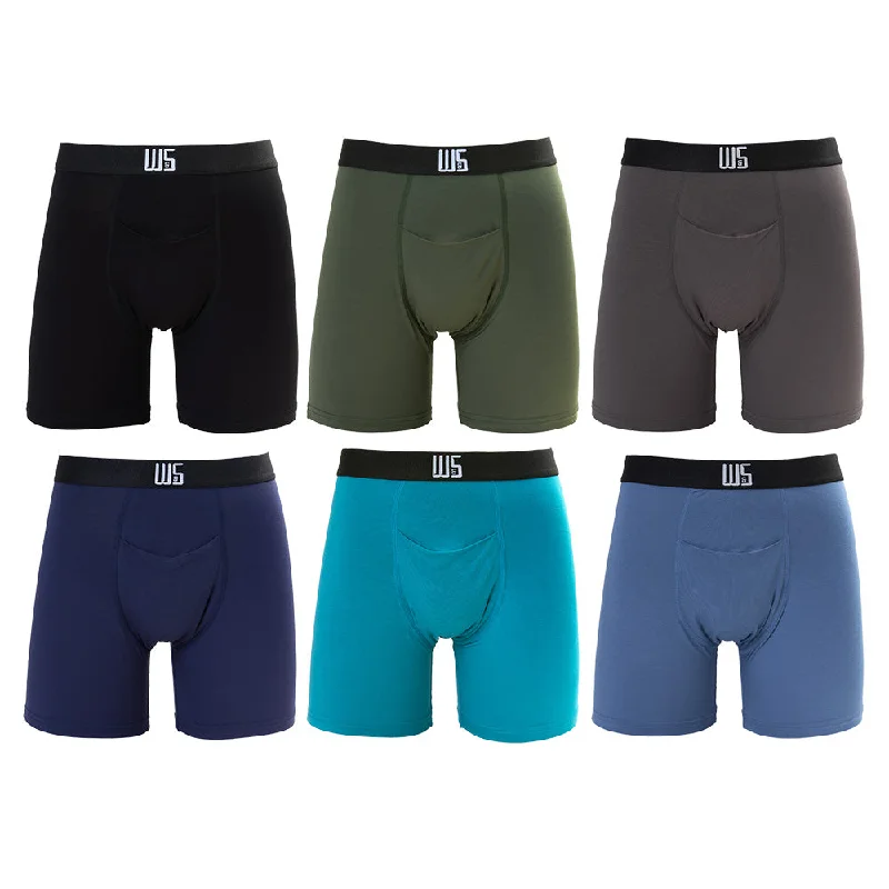 Thermal men's boxer briefs for cold weatherBoxer Brief 6 Pack - Bamboo Blend W/Chafe Safe Pouch