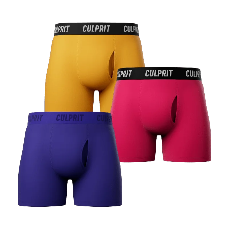 Moisture - wicking men's boxer briefs for sports activitiesBoxer Brief w/ fly N°3 Bundle 3-Pack Moisture - wicking men's boxer briefs for sports activitiesBoxer Brief w/ fly N°3 Bundle 3-Pack