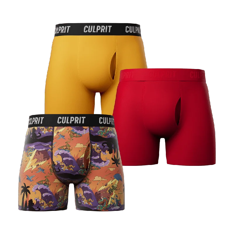 Men's boxer briefs with a reinforced waistbandBoxer Brief w/ fly N°5 Bundle 3-Pack