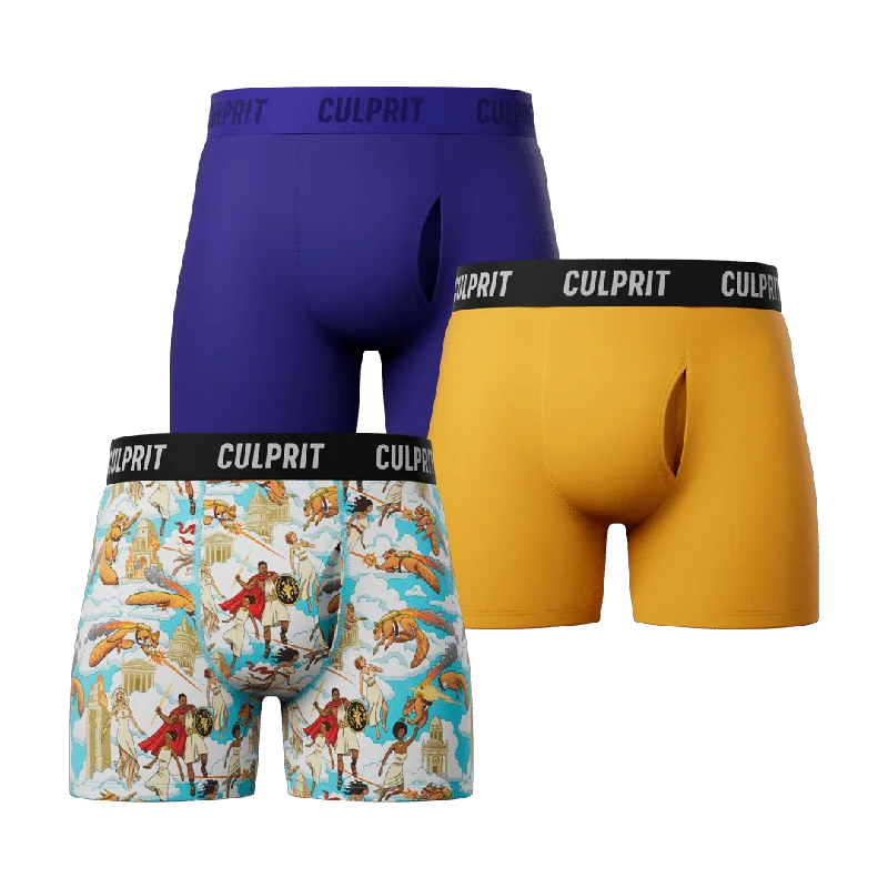 Men's boxer briefs with a contoured pouch for comfortBoxer Brief w/ fly N°7 Bundle 3-Pack Men's boxer briefs with a contoured pouch for comfortBoxer Brief w/ fly N°7 Bundle 3-Pack