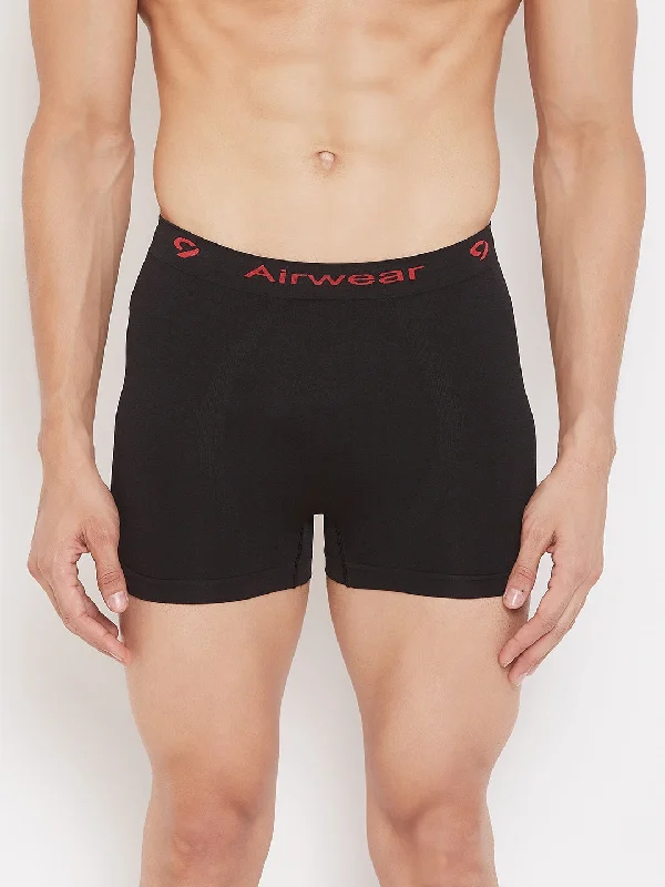Men's trunks with a contoured pouch designC9 Airwear Solid Trunk/Boxer For Men - Black Men's trunks with a contoured pouch designC9 Airwear Solid Trunk/Boxer For Men - Black