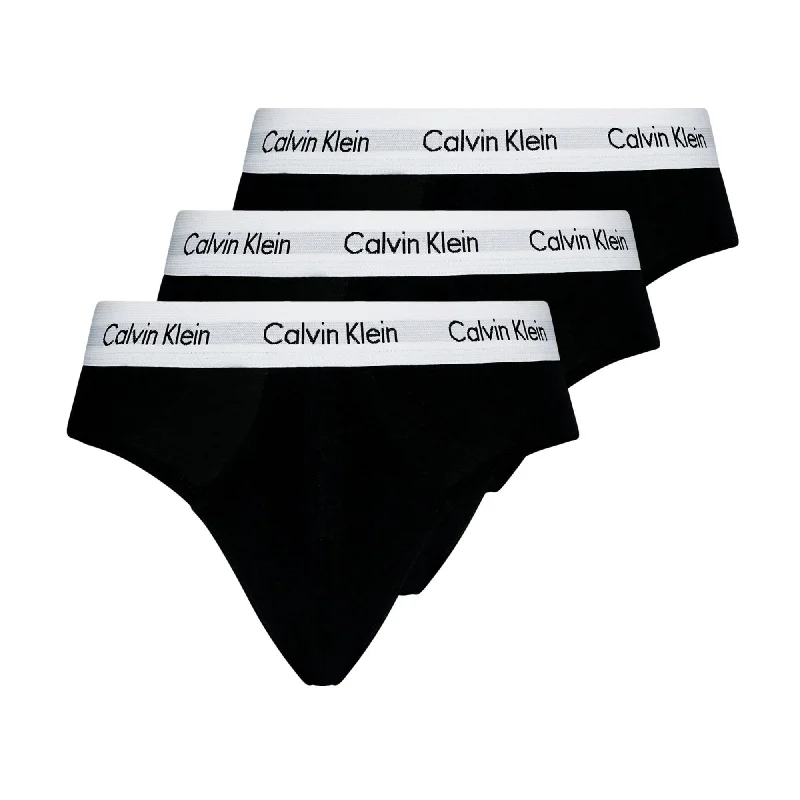 Vintage - style men's briefs for a retro lookCalvin Klein 3 Pack Cotton Stretch Brief - Black