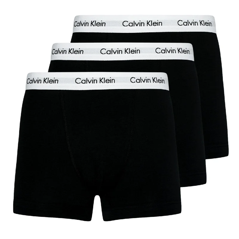 Slim - cut men's trunks for a modern styleCalvin Klein 3 Pack Cotton Stretch Trunks - Black Slim - cut men's trunks for a modern styleCalvin Klein 3 Pack Cotton Stretch Trunks - Black