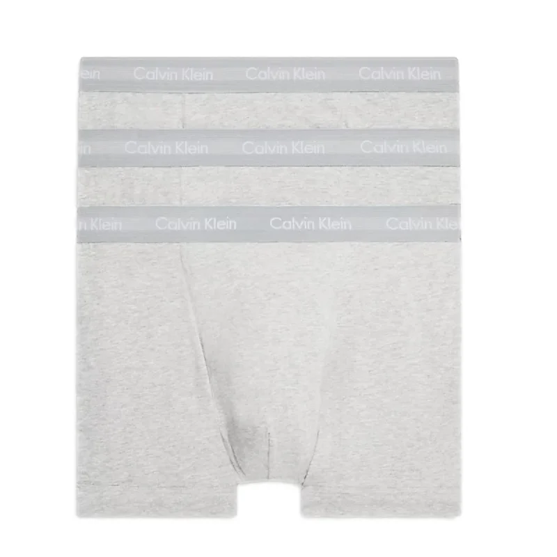Organic men's trunks for an eco - conscious optionCalvin Klein Cotton Stretch Trunks 3 Pack - Grey Heather Organic men's trunks for an eco - conscious optionCalvin Klein Cotton Stretch Trunks 3 Pack - Grey Heather