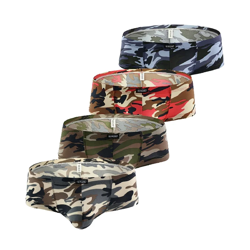 Men's boxer briefs with a reinforced waistbandBuns Out Camo Square Cut Boxer Briefs 4-Pack Men's boxer briefs with a reinforced waistbandBuns Out Camo Square Cut Boxer Briefs 4-Pack
