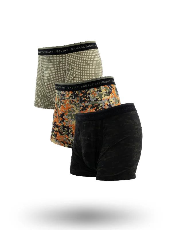 Patterned men's briefs with unique printsCamo Trunk Briefs 3 Pack