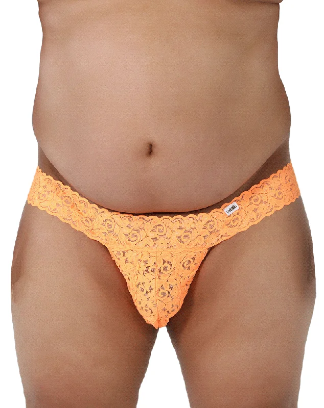 Seamless men's thongs for a discreet lookCandyman 99315x  Peek A Boo Lace Thongs