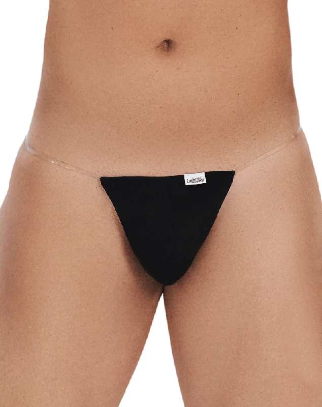 Cotton men's thongs for basic comfortCandyman 99548 Invisible Micro Thongs Black