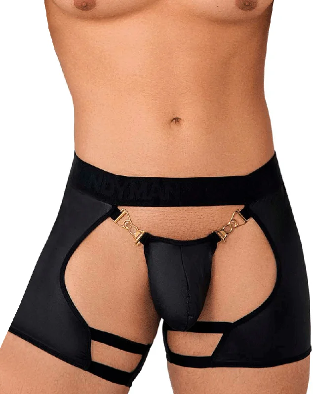 Designer men's thongs with a high - end finishCandyman 99637 Chaps Thongs Black