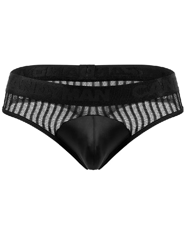 Athletic - style men's thongs for sportsCandyman 99642 Mesh Thongs Black
