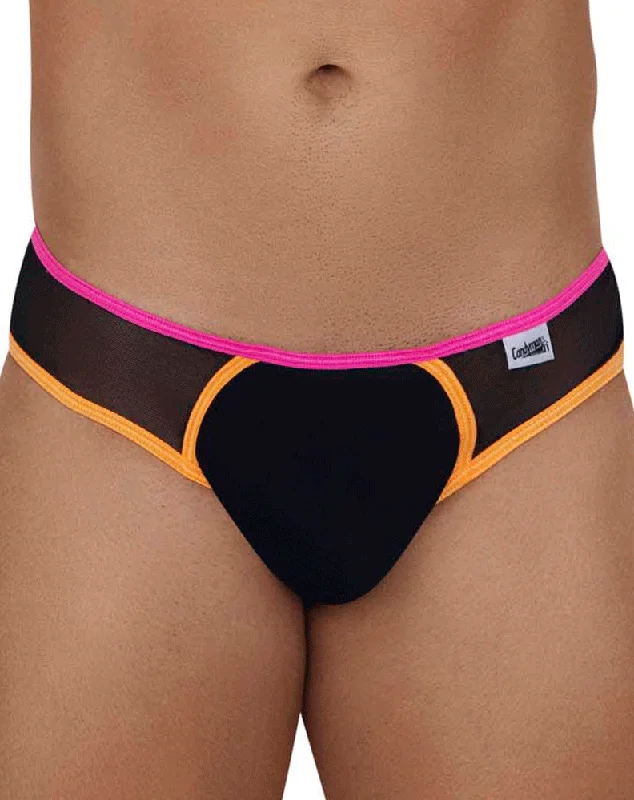 Mesh men's thongs for breathabilityCandyman 99673 Tulle Thongs Black