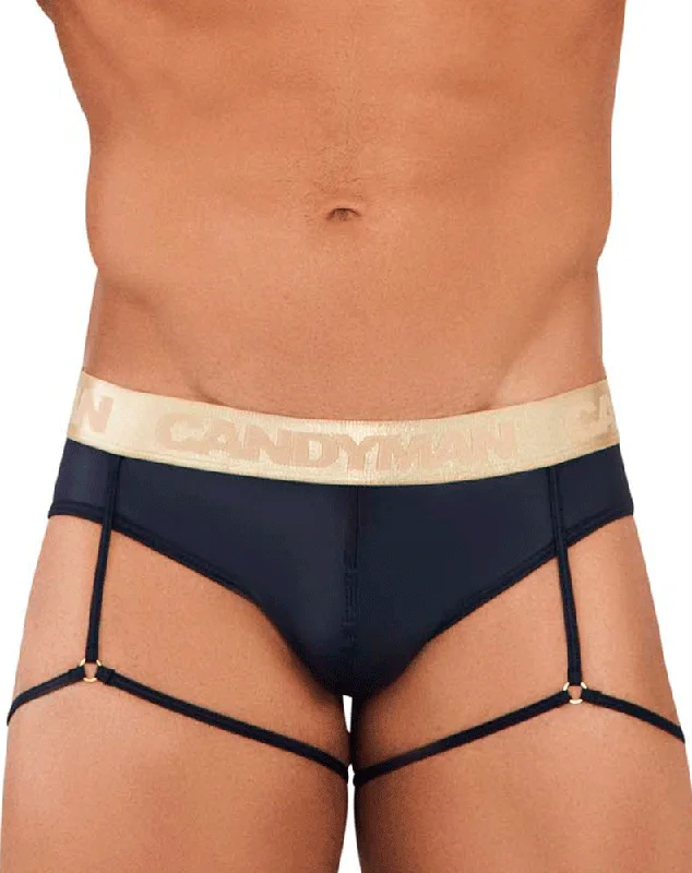 Low - cut men's briefs for a discreet appearanceCandyman 99722 Garter Mesh Briefs Black