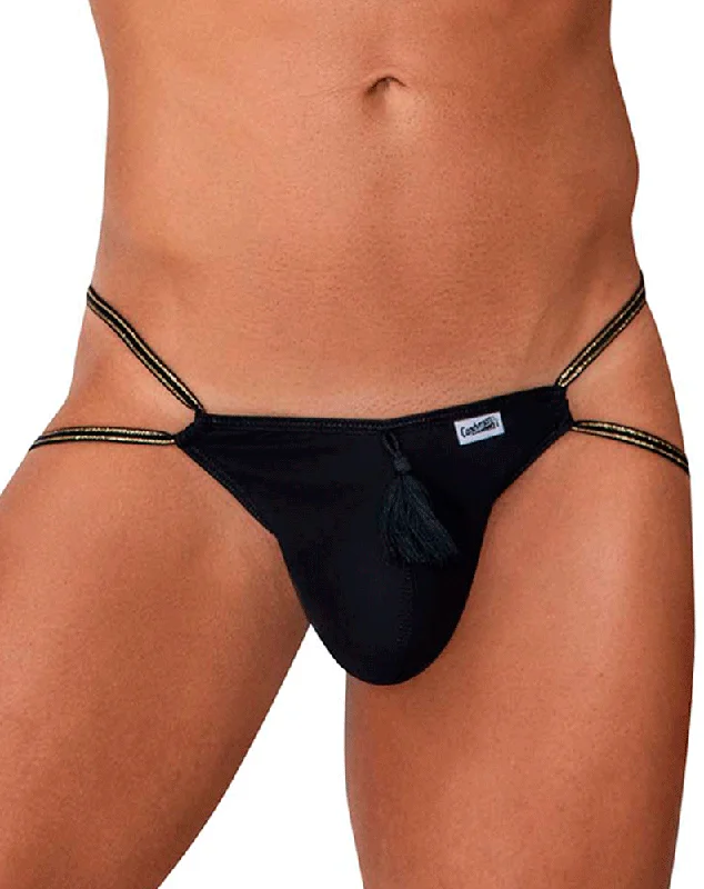 Seamless men's thongs for a discreet lookCandyman 99756 Fringe Thongs Black