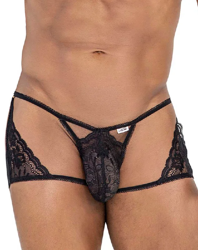 Performance men's thongs for active useCandyman 99773 Lace Trunks Thongs Black