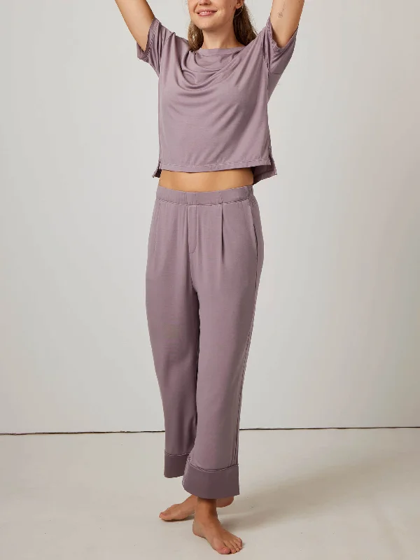 Luxury men's silk robes for a spa - like experienceClassic Cozy Pajama Tee