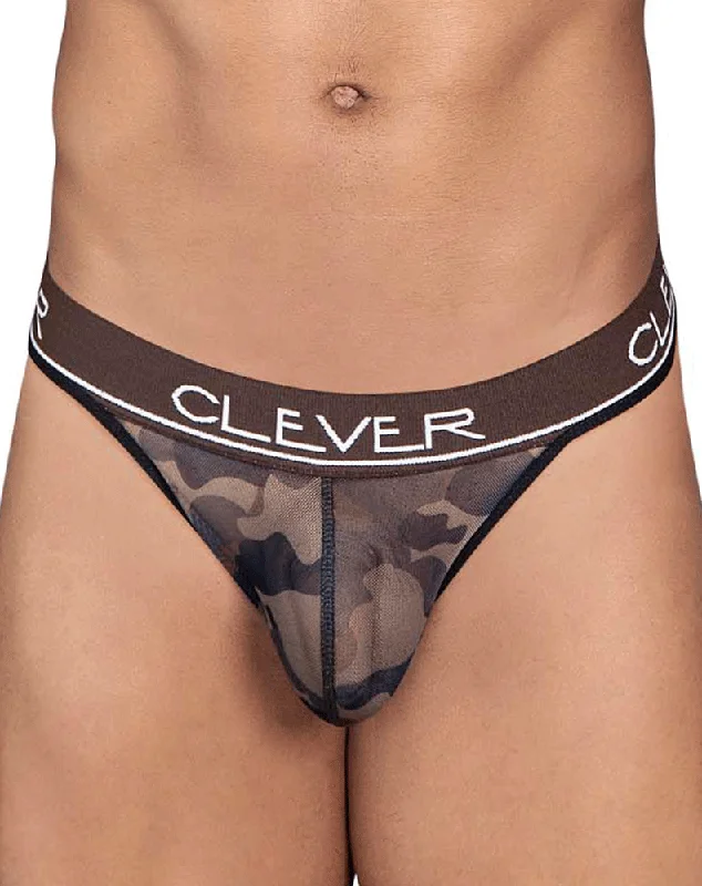 Organic men's thongs for an eco - friendly optionClever 0919 Nation Star Thongs Brown
