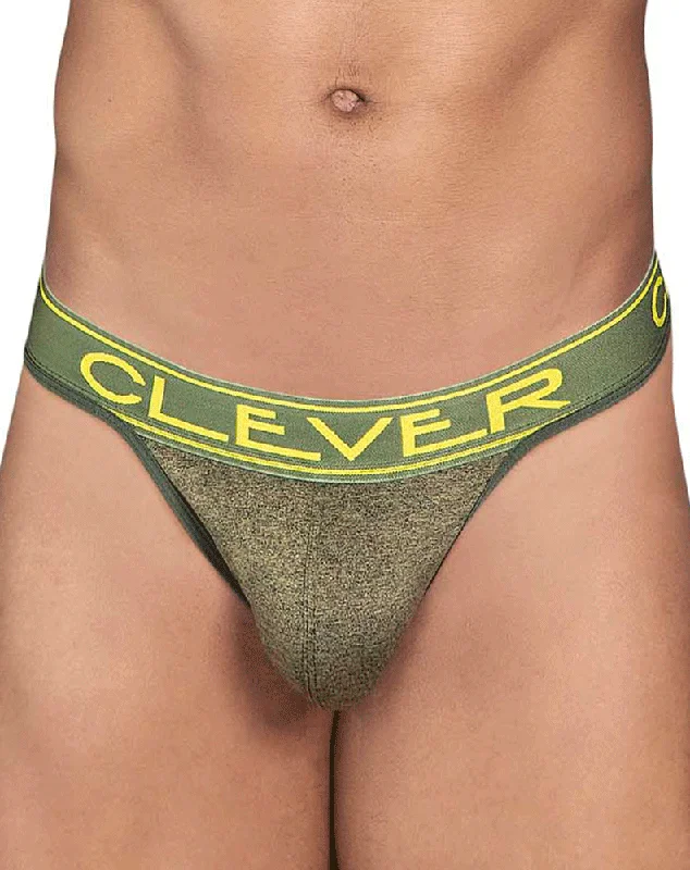 Seamless men's thongs for a discreet lookClever 0923 Fitness Thongs  Green