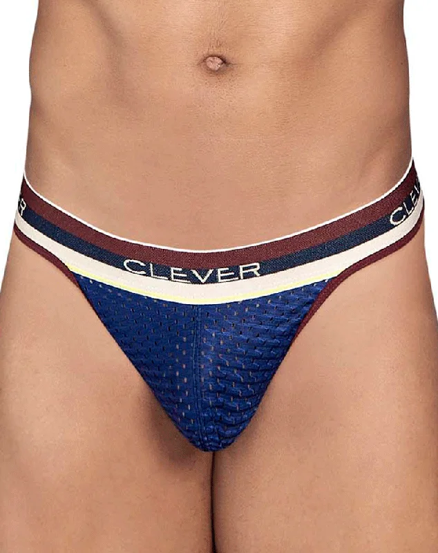 Tag - less men's thongs to prevent irritationClever 0928 Blow Thongs Dark Blue