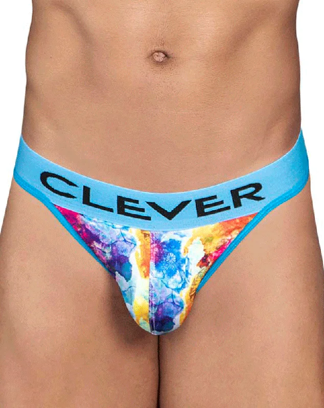 Solid - color men's thongs in simple huesClever 0941 Medusa Thongs Blue