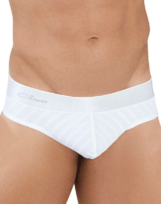 Sheer men's thongs for a provocative appearanceClever 1034 Lucerna Thongs White