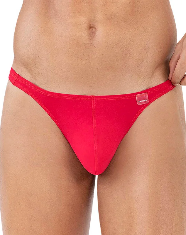 Leather men's thongs for a fetish lookClever 1609 Beatnik Thongs Red