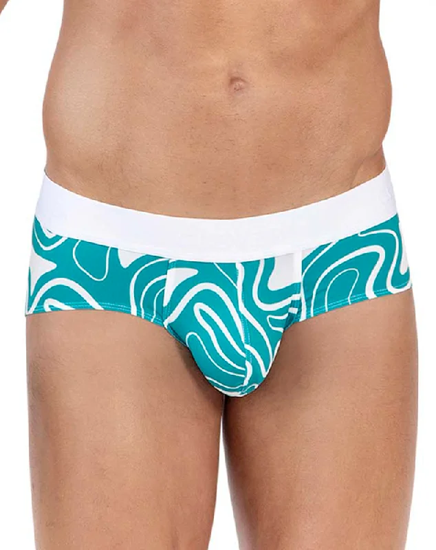 Cotton - blend men's briefs for added stretchClever 1638 Dynamic Briefs Green