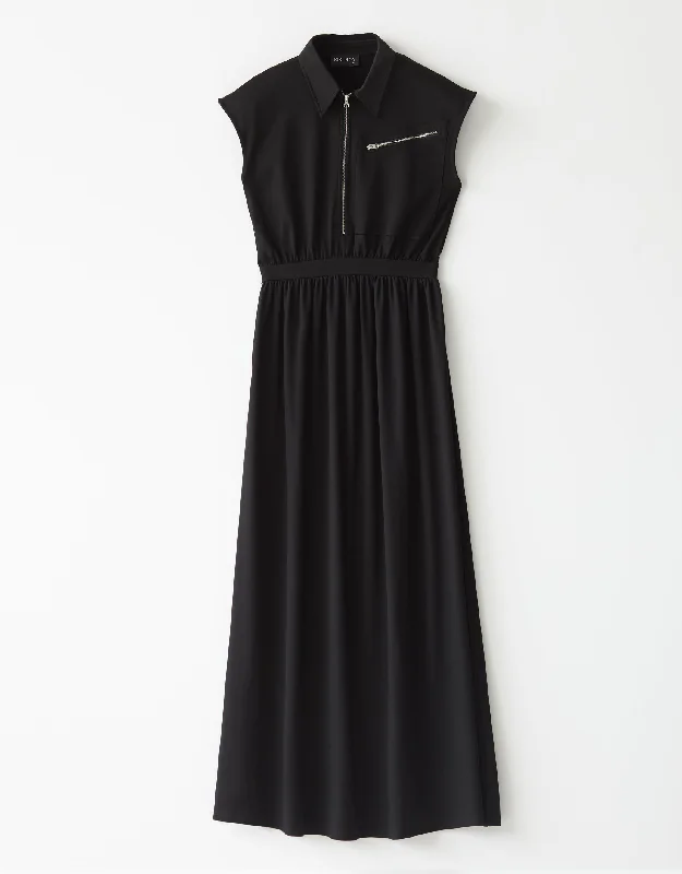 Men's robes made from sustainable materialsCombination Jersy and Rayon Sleeveless Maxi Dress Shabbos Robe with Zipper Trim Black Men's robes made from sustainable materialsCombination Jersy and Rayon Sleeveless Maxi Dress Shabbos Robe with Zipper Trim Black