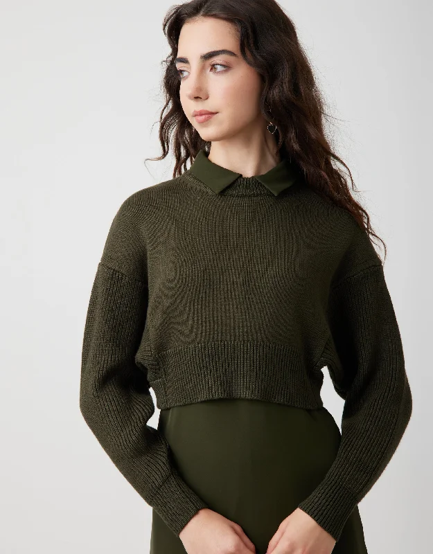 Waffle - weave men's robes for a textured feelCombination Stitch Shaker Sweater Olive - MUST BE PURCHASED WITH MAXI Waffle - weave men's robes for a textured feelCombination Stitch Shaker Sweater Olive - MUST BE PURCHASED WITH MAXI