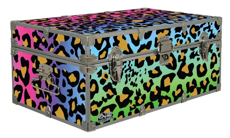 Athletic - grade men's trunks for sportsDesigner Trunk - Rainbow Leopard - 32x18x13.5" Athletic - grade men's trunks for sportsDesigner Trunk - Rainbow Leopard - 32x18x13.5"
