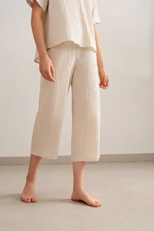 Short - style men's robes for a modern lookCotton Jacquard Pajama Pants