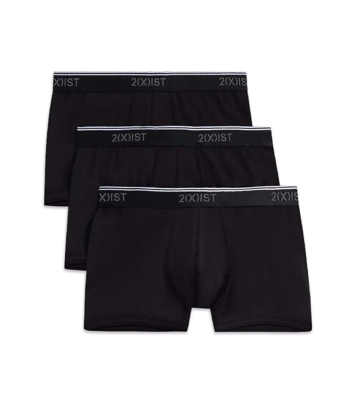 Stretch - lycra men's trunks for flexibilityCotton Stretch No-Show Trunk 3-Pack