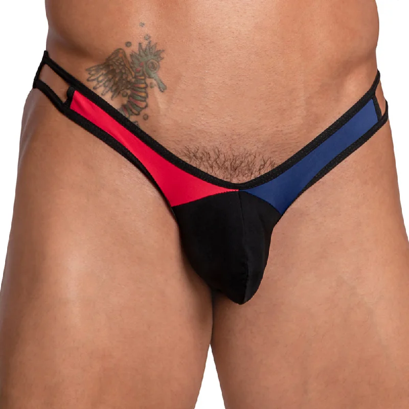 Low - rise men's sexy underwear for a seductive silhouetteDaddy DDE050 Tri Color Low Rise Jockstrap