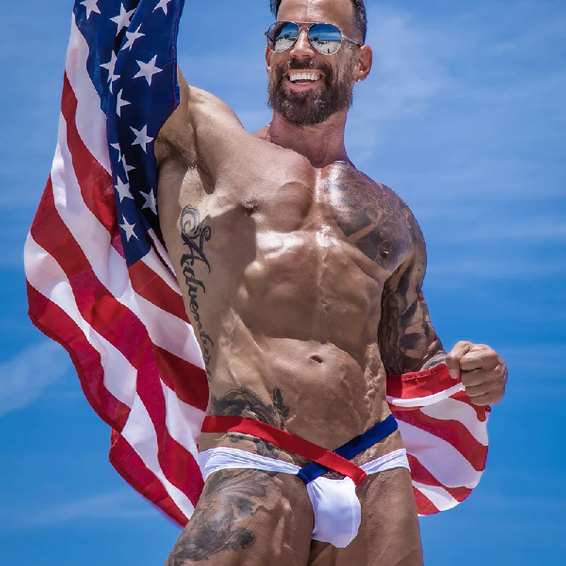Body - hugging men's sexy underwear for a tight fitDaddy DDJ018 Hooped Bikini
