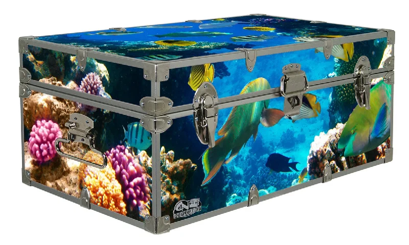 Men's trunks with a contoured pouch designDesigner Trunk - Aquarium - 32x18x13.5"