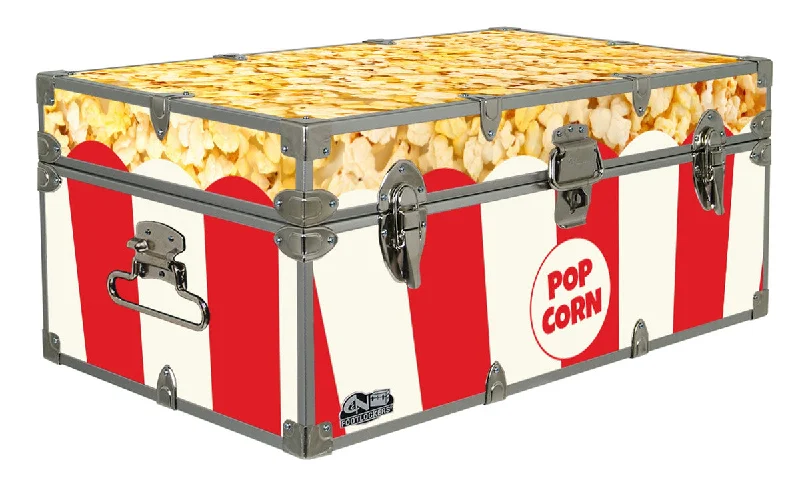Printed men's trunks with eye - catching motifsDesigner Trunk - Movie Popcorn - 32x18x13.5" Printed men's trunks with eye - catching motifsDesigner Trunk - Movie Popcorn - 32x18x13.5"