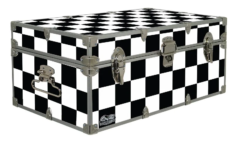 Men's trunks with a wide elastic waistbandDesigner Trunk - Checkers - 32x18x13.5"
