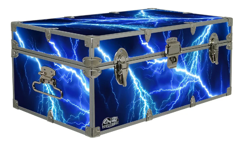 Soft - touch men's trunks for a gentle feelDesigner Trunk - Lightning Storm - 32x18x13.5" Soft - touch men's trunks for a gentle feelDesigner Trunk - Lightning Storm - 32x18x13.5"