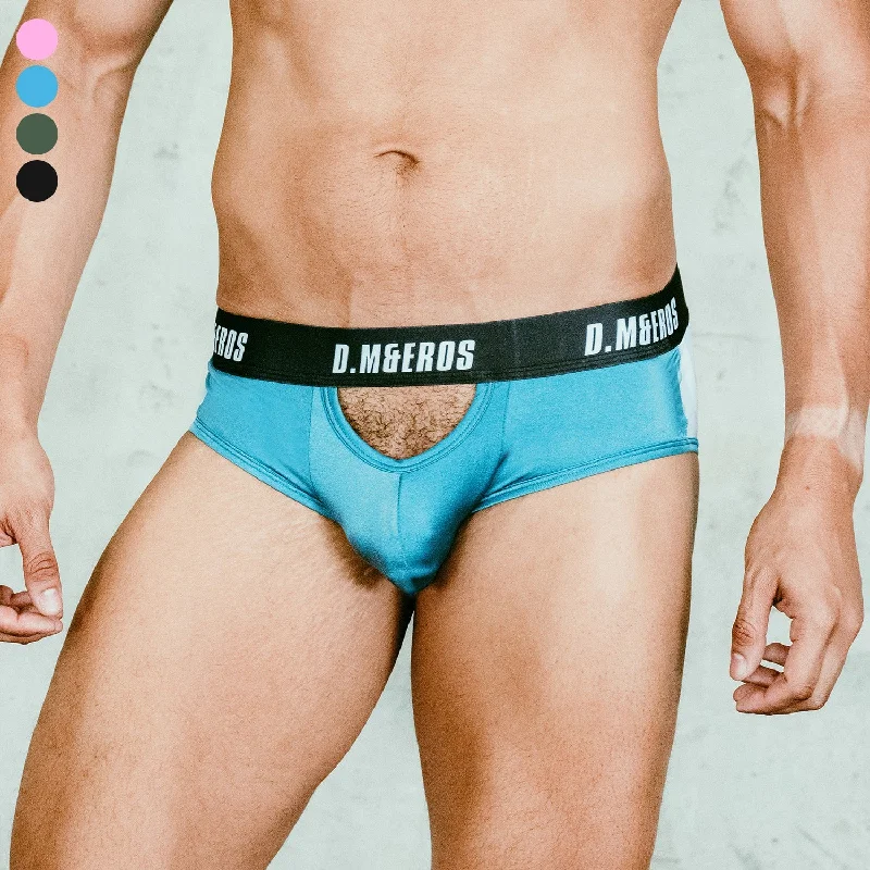 Low - rise men's boxer briefs for a modern silhouetteDM Hollow Front Boxer Briefs