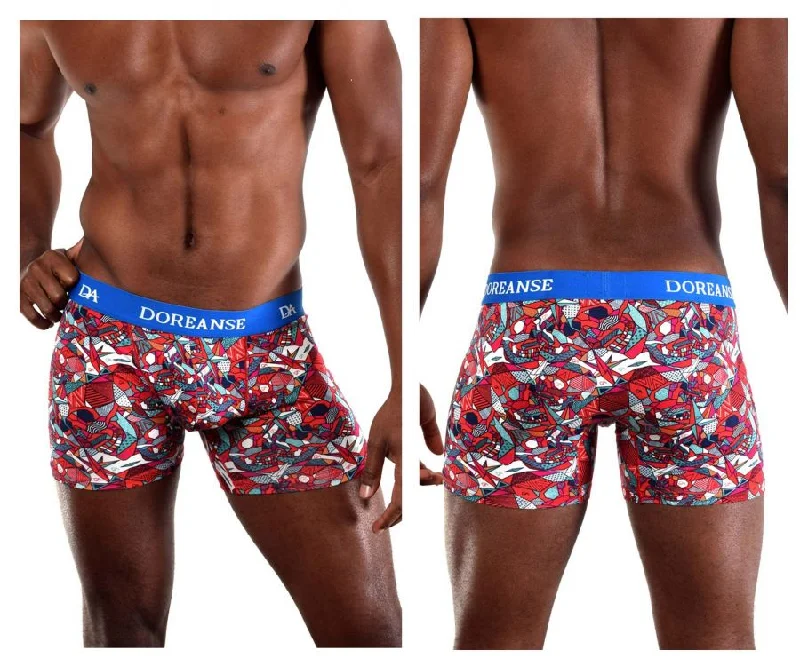 Anti - odor men's boxer briefs for long - lasting freshnessDoreanse 1703-PRN Pop Art Trunks Color Printed