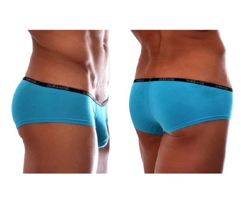 Men's boxer briefs with a soft elastic leg bandDoreanse 1781-TRQ Naked Mini Trunk Color Turquoise