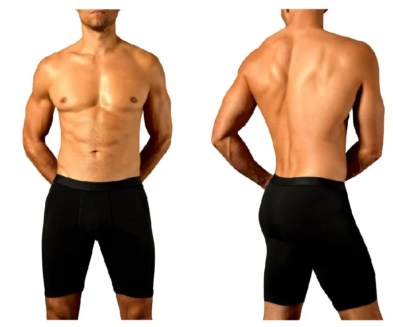 Stretch - fabric men's boxer briefs for a flexible fitDoreanse 1792-BLK Athetic Boxer Color Black