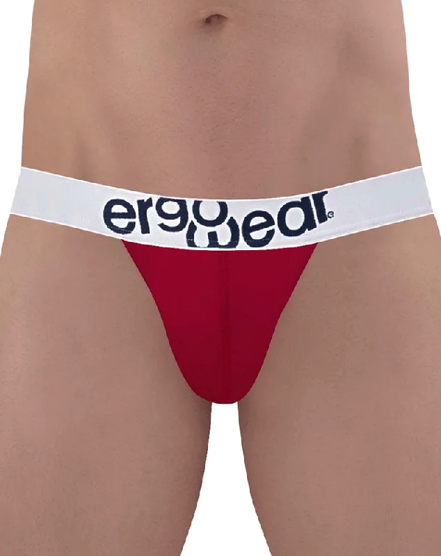 Microfiber men's thongs for a smooth feelErgowear Ew1478 Max Cotton Thongs Garnet